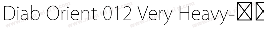 Diab Orient 012 Very Heavy字体转换